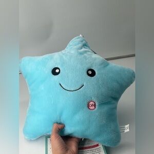 Star pillow blue with lights. Pillow w lights. Wewill gifts LED stuff toy pillow